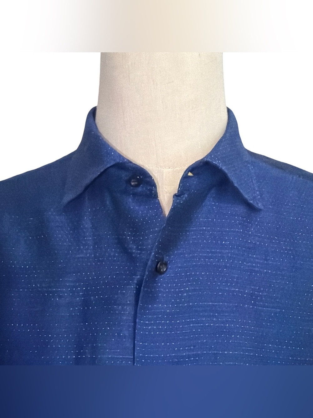 Mirto Madrid 1956 Men’s Blue Linen Cotton Shirt | Made in Spain | XXL - Picture 7 of 12
